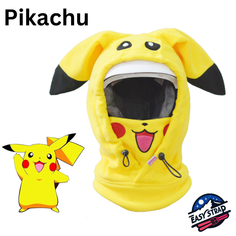 Skidhuvan | Gör skidåkningen roligare | Håll dig varm i backen Easy Strap TJÅKKO Pikachu Gul