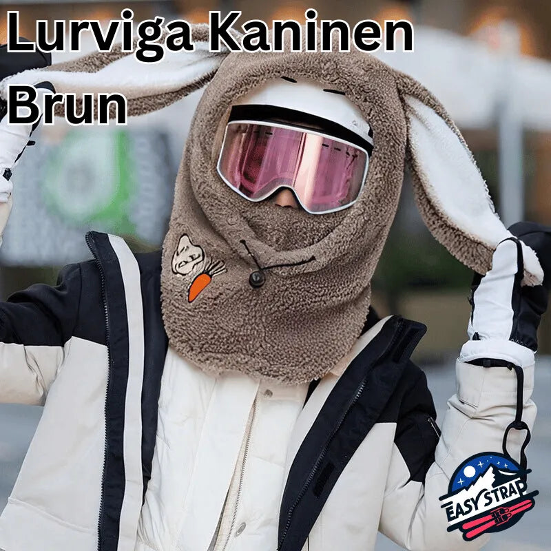 Skidhuvan | Gör skidåkningen roligare Easy Strap TJÅKKO Lurviga Kaninen - Brun