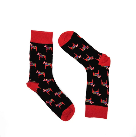 Oddlysocks Mönstrade strumpor | Dalahäst - TJÅKKO
