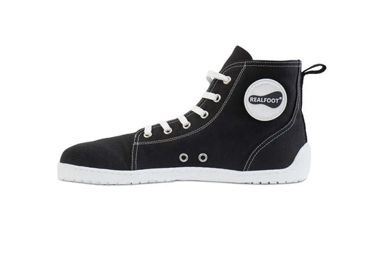 Realfoot Canva High | Svart & Vit | Klassisk basketkänga - TJÅKKO