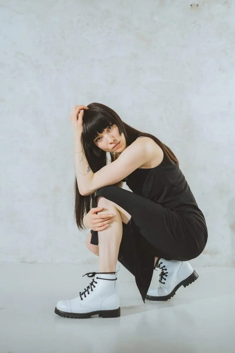 Samelin | TJÅKKO Aviator 517 Vit | Halvhög känga - TJÅKKO