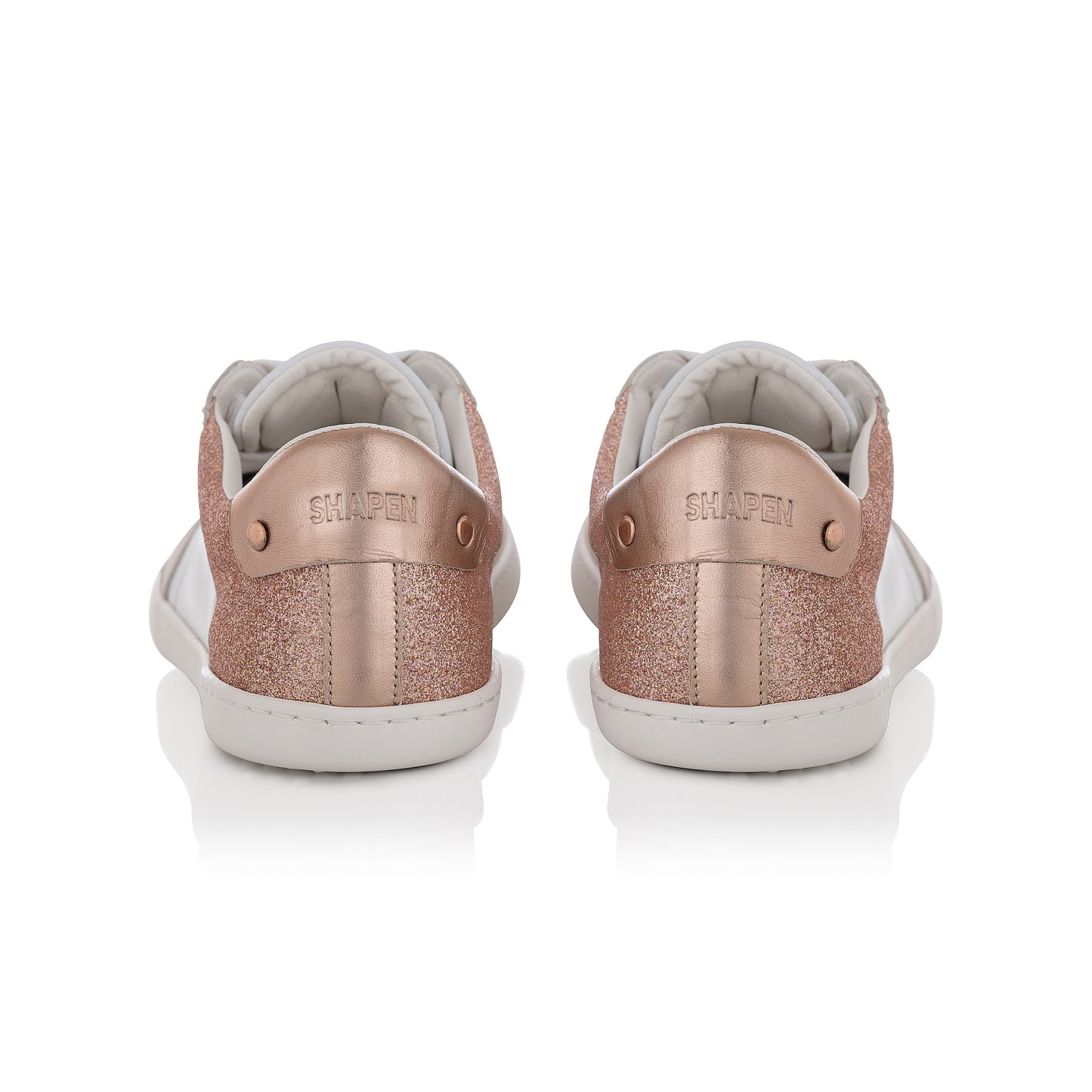 Shapen | Charm | Sneakers with glitter and leather
