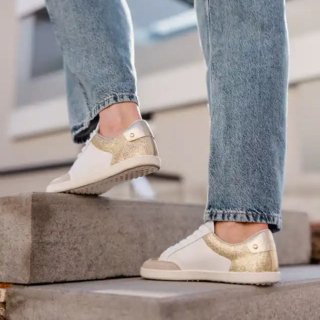 Shapen | Charm | Sneakers with glitter and leather