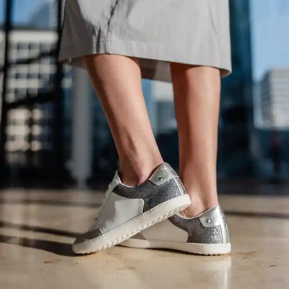 Shapen | Charm | Sneakers with glitter and leather