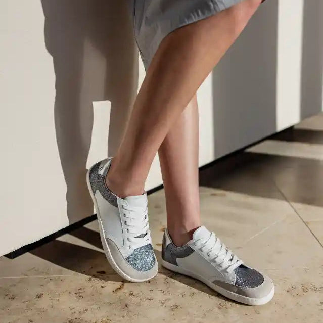 Shapen | Charm | Sneakers with glitter and leather