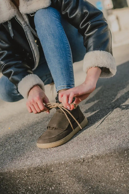 Barebarics | Blizzard | Höga barfotasneakers med nubuckläder Barebarics TJÅKKO